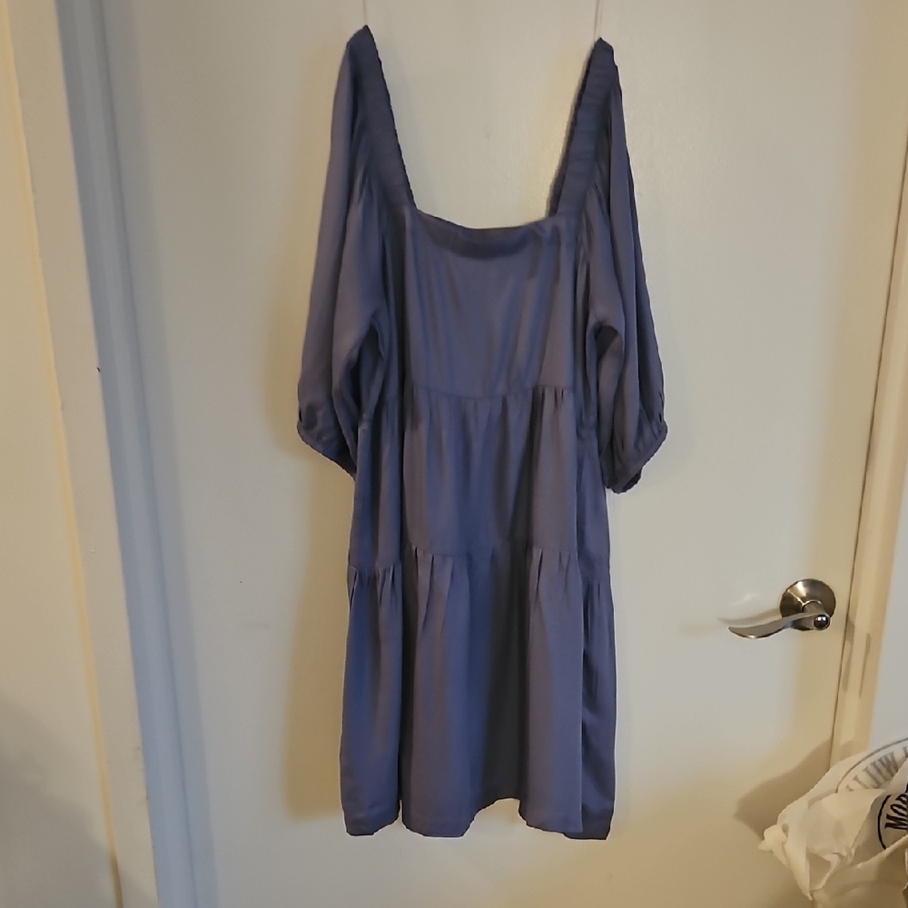 Chic Long Sleeve Blue Dress